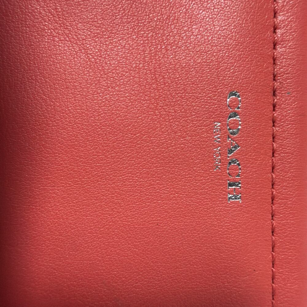 Coach Women’s Leather Wristlet Blood Orange